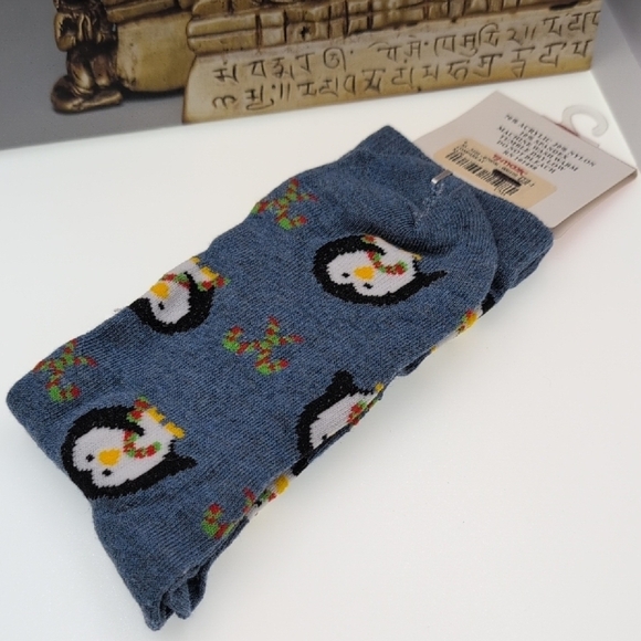 Blue Penguin Patterned Socks - Picture 2 of 4
